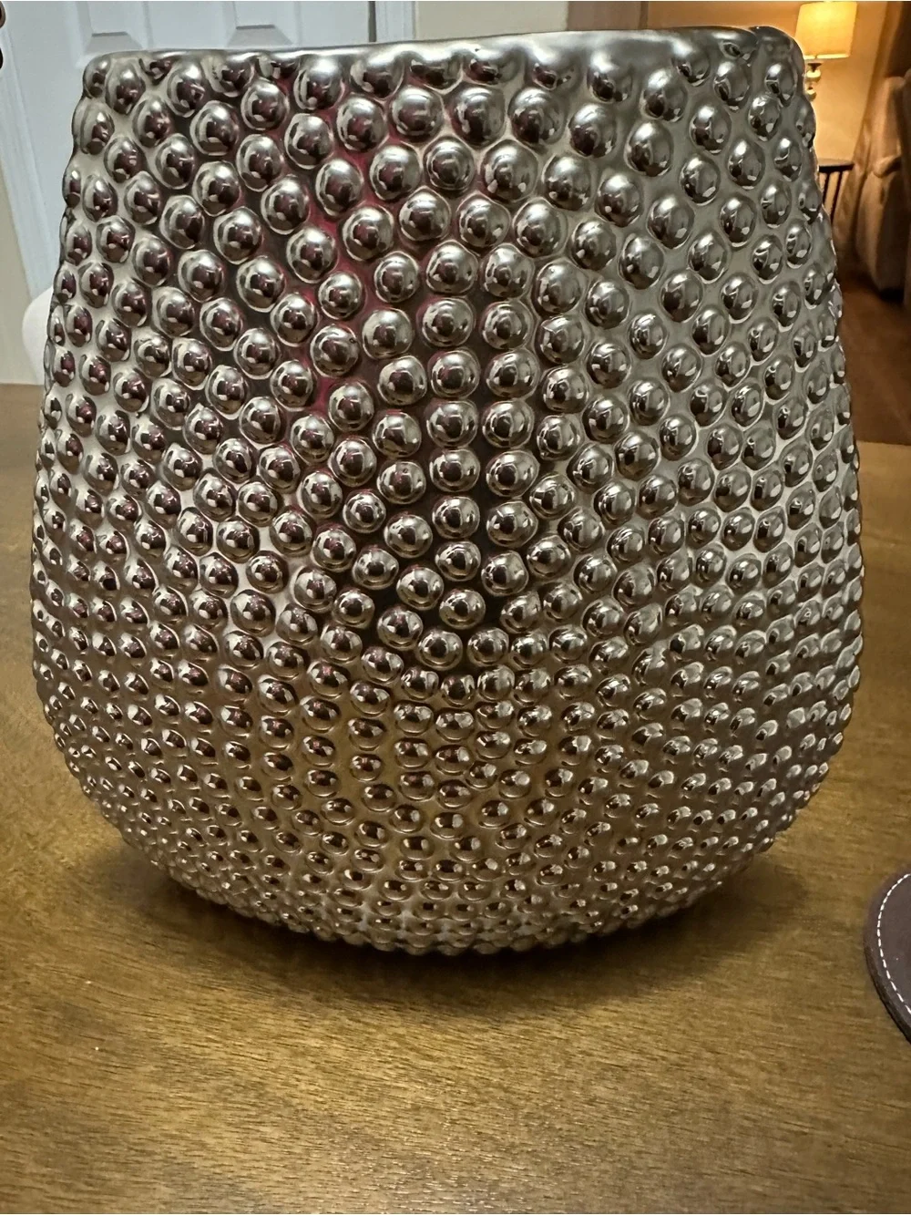 Elliptical Vase Chrome Finish Silver-9